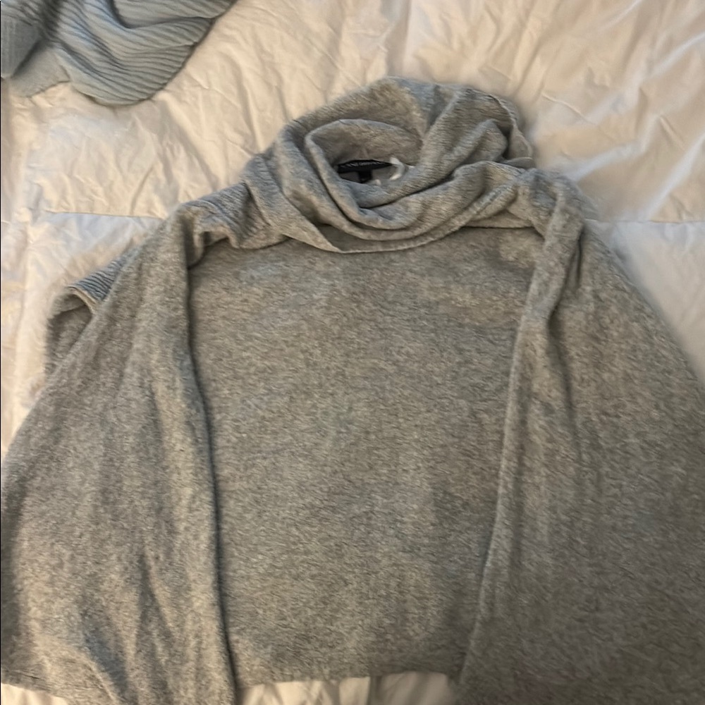 Lane Bryant Gray Cowl Neck Sweater